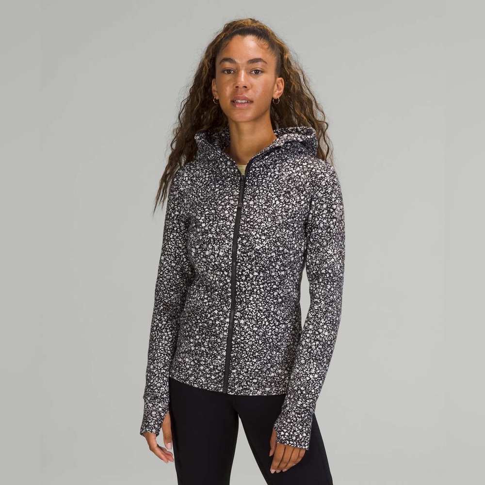 Lululemon constellation scuba hoodie Black and White Patterned Jacket s 2